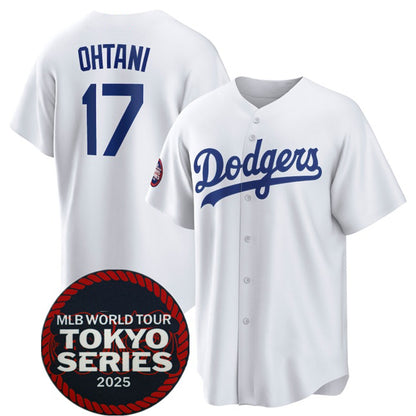 Los Angeles Dodgers #17 Shohei Ohtani White MIKSHPS 2025 World Tour Tokyo Series Home Stitched Jersey