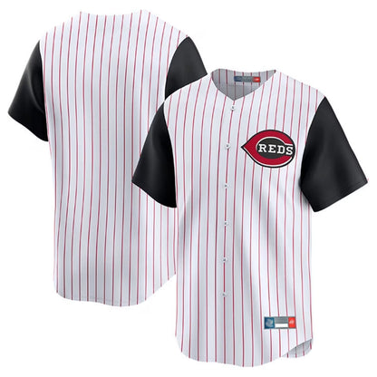 Cincinnati Reds Blank Player White Black MIKSHPS Stripe Field of Dreams Game Home Stitched Jerseys