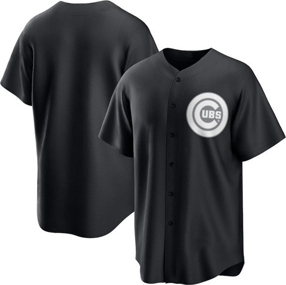 Chicago Cubs Blank Black MIKSHPS Lights Out Limited Stitched Jersey
