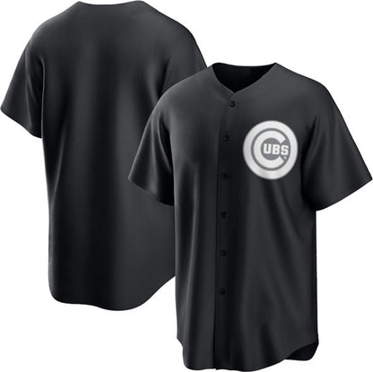 Chicago Cubs Blank Black MIKSHPS Lights Out Limited Stitched Jersey