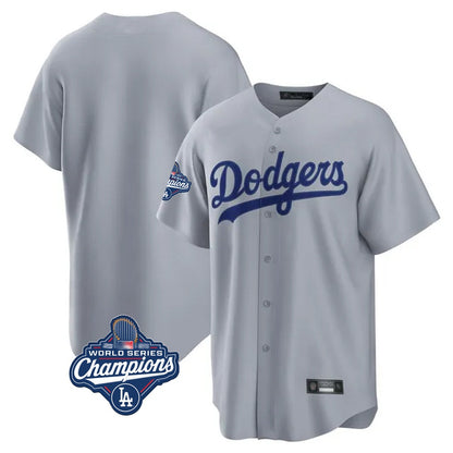 Los Angeles Dodgers Blank Player Gray MIKSHPS Game Home World Series Meet Stitched Jerseys