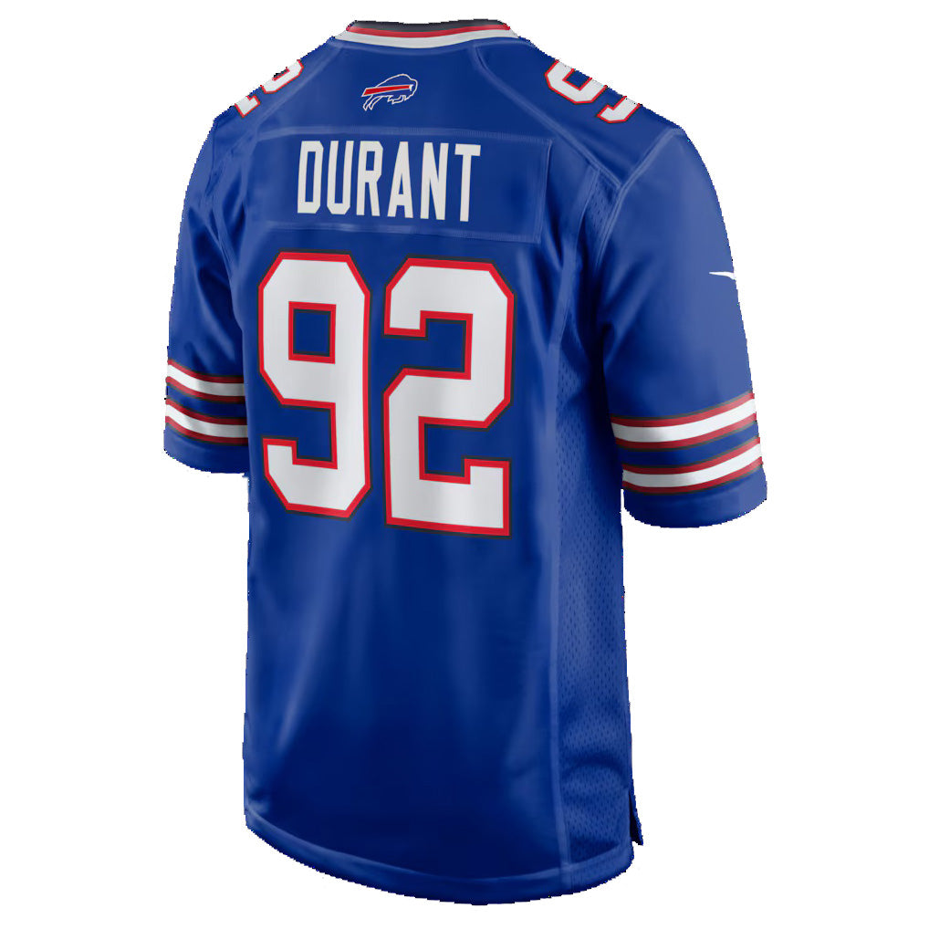 B.Bills #92 Zane Durant Royal MIKSHPS Team Game Jersey