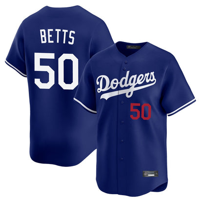 Los Angeles Dodgers #50 Mookie Betts Player Royal MIKSHPS Limited Home Stitched Jerseys
