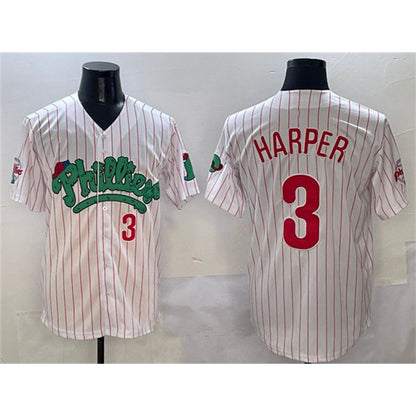 Philadelphia Phillies #3 Bryce Harper White MIKSHPS Phanatic Limited Stitched Jersey 2