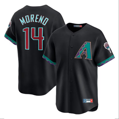 Arizona Diamondbacks #14 Gabriel Moreno Player Black MIKSHPS Fashion Out Home Game Stitched Jerseys