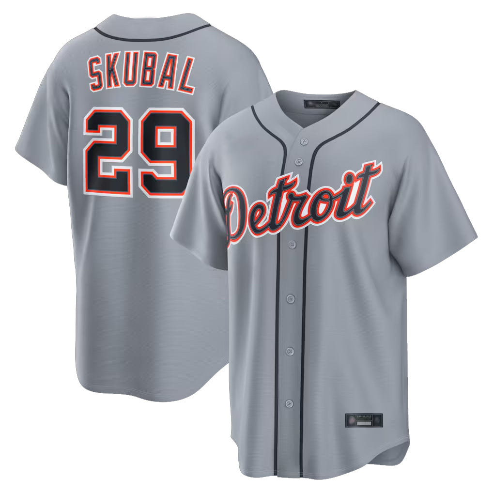 Detroit Tigers #29 Tarik Skubal Player Gray MIKSHPS Home Game Stitched Jerseys