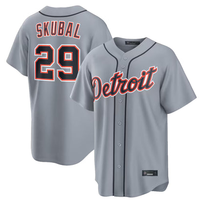 Detroit Tigers #29 Tarik Skubal Player Gray MIKSHPS Home Game Stitched Jerseys