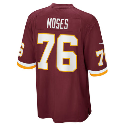 W.Football Team #76 Morgan Moses Burgundy MIKSHPS Game Player Jersey