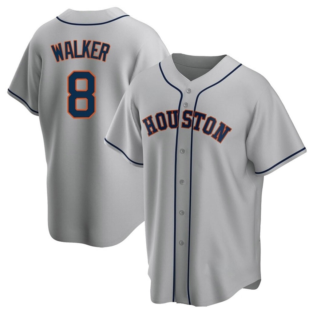 Houston Astros #8 Christian Walker Player Gray MIKSHPS Home Game Stitched Jerseys