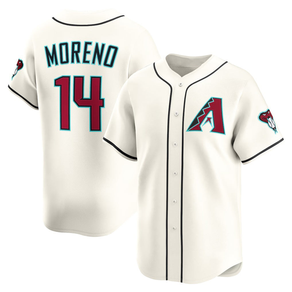 Arizona Diamondbacks #14 Gabriel Moreno Cream MIKSHPS Home Limited Player Jersey