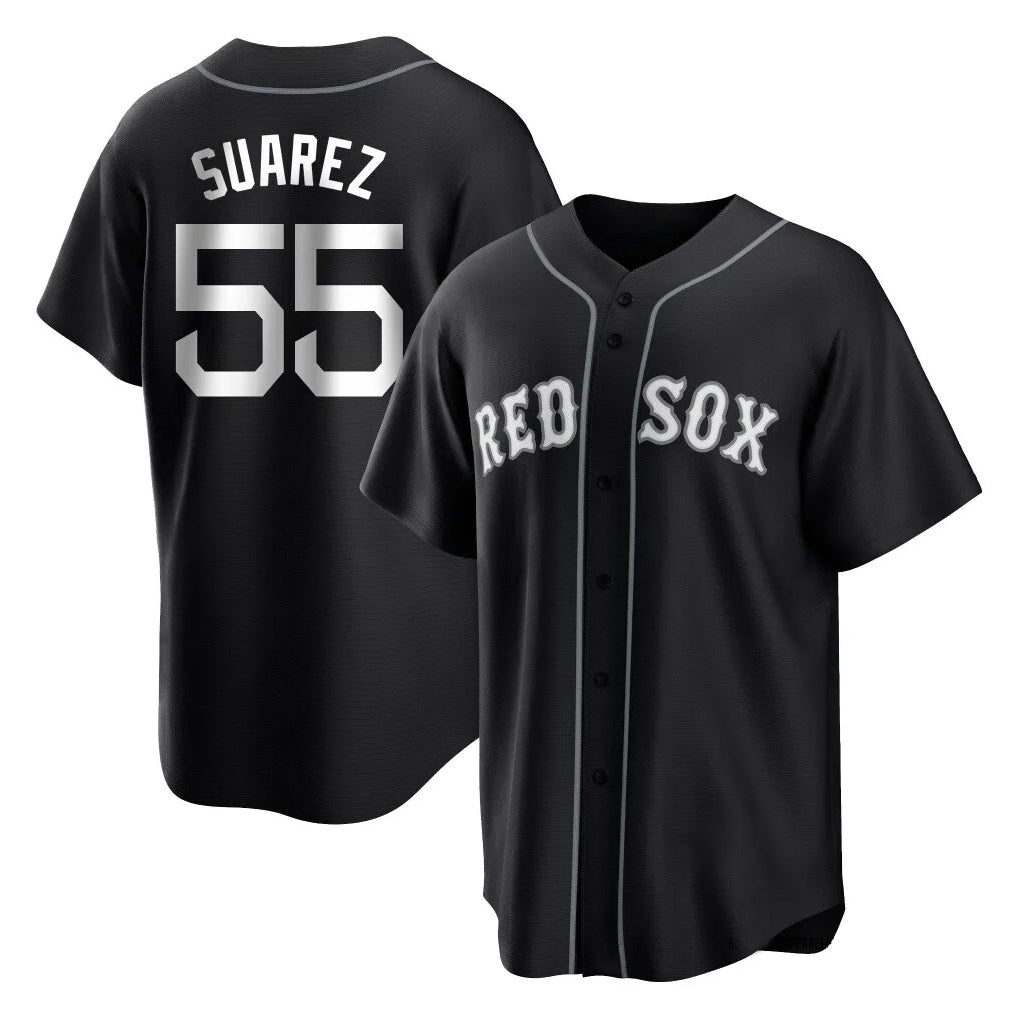 Boston Red Sox #55 Ranger Suarez Player Black MIKSHPS Home Game Stitched Jerseys