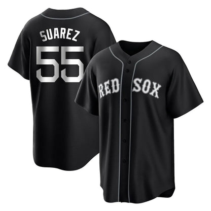 Boston Red Sox #55 Ranger Suarez Player Black MIKSHPS Home Game Stitched Jerseys