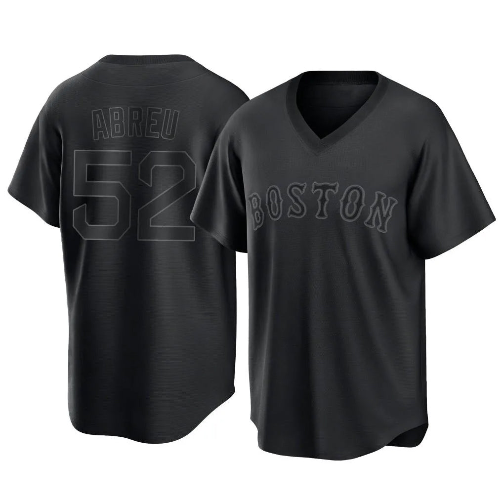 Boston Red Sox #52 Wilyer Abreu Player Black MIKSHPS T-shirt Home Game Stitched Jerseys