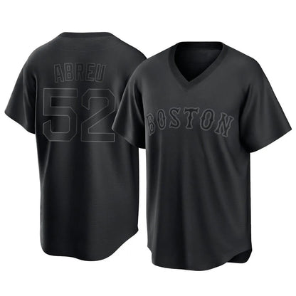 Boston Red Sox #52 Wilyer Abreu Player Black MIKSHPS T-shirt Home Game Stitched Jerseys