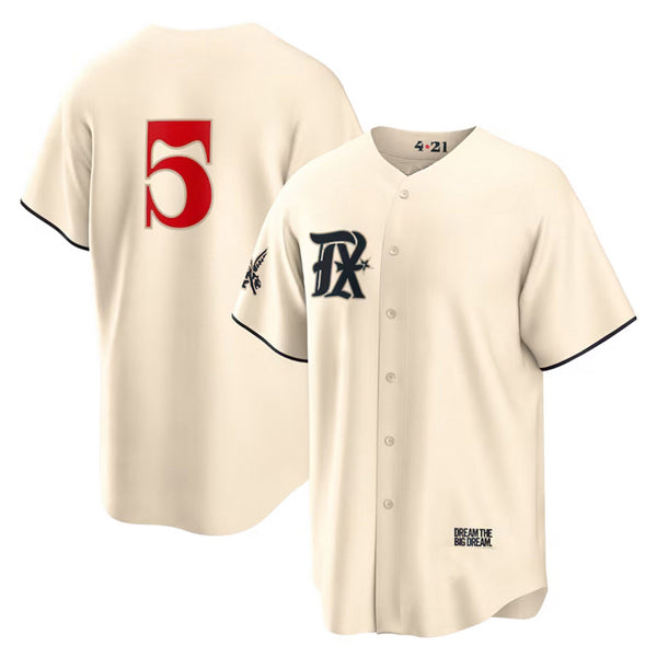 Texas Rangers #5 Corey Seager Cream MIKSHPS 2023 City Connect Cool Base Stitched Jersey