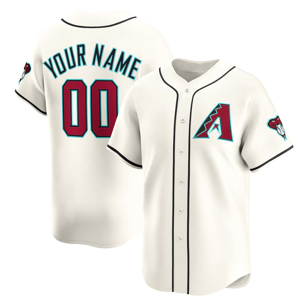 Custom Arizona Diamondbacks Cream MIKSHPS Home Limited Jersey