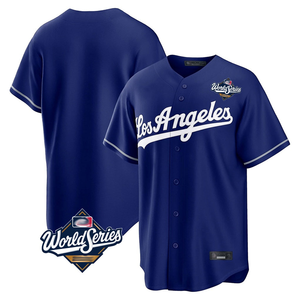 Los Angeles Dodgers Blank Player Royal MIKSHPS Game World Series Stitched Jerseys