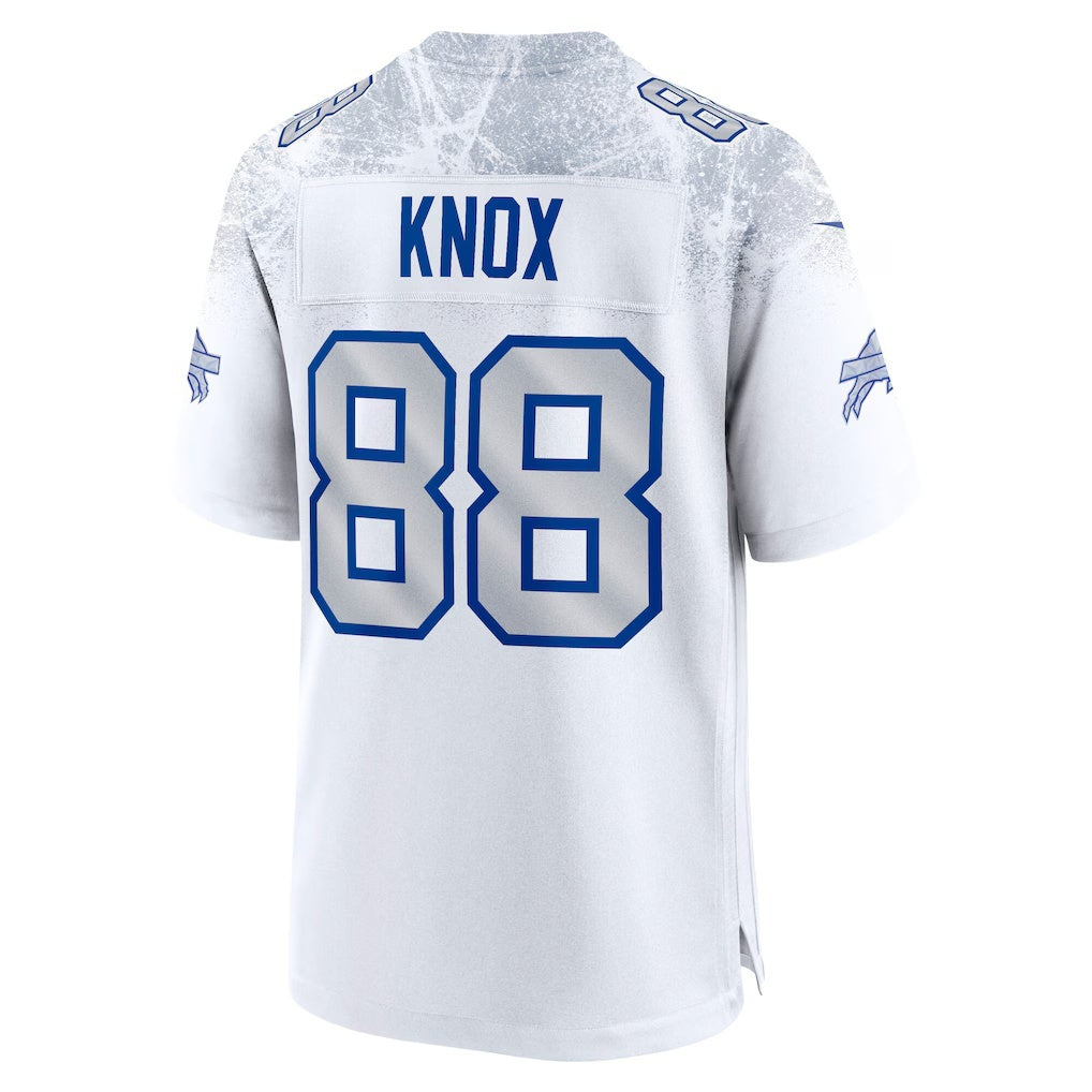 B.Bills #88 Dawson Knox White MIKSHPS 2025 Rivalries Collection Game Jersey