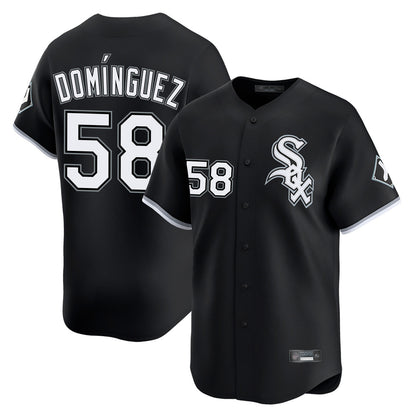 Chicago White Sox #58 Seranthony Dominguez Player Black MIKSHPS Limited Home Stitched Jerseys
