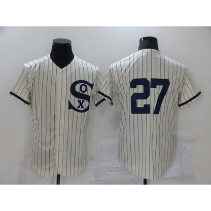 Chicago White Sox #27 Lucas Giolito 2021 Cream Navy MIKSHPS Field of Dreams Flex Base Stitched Jersey