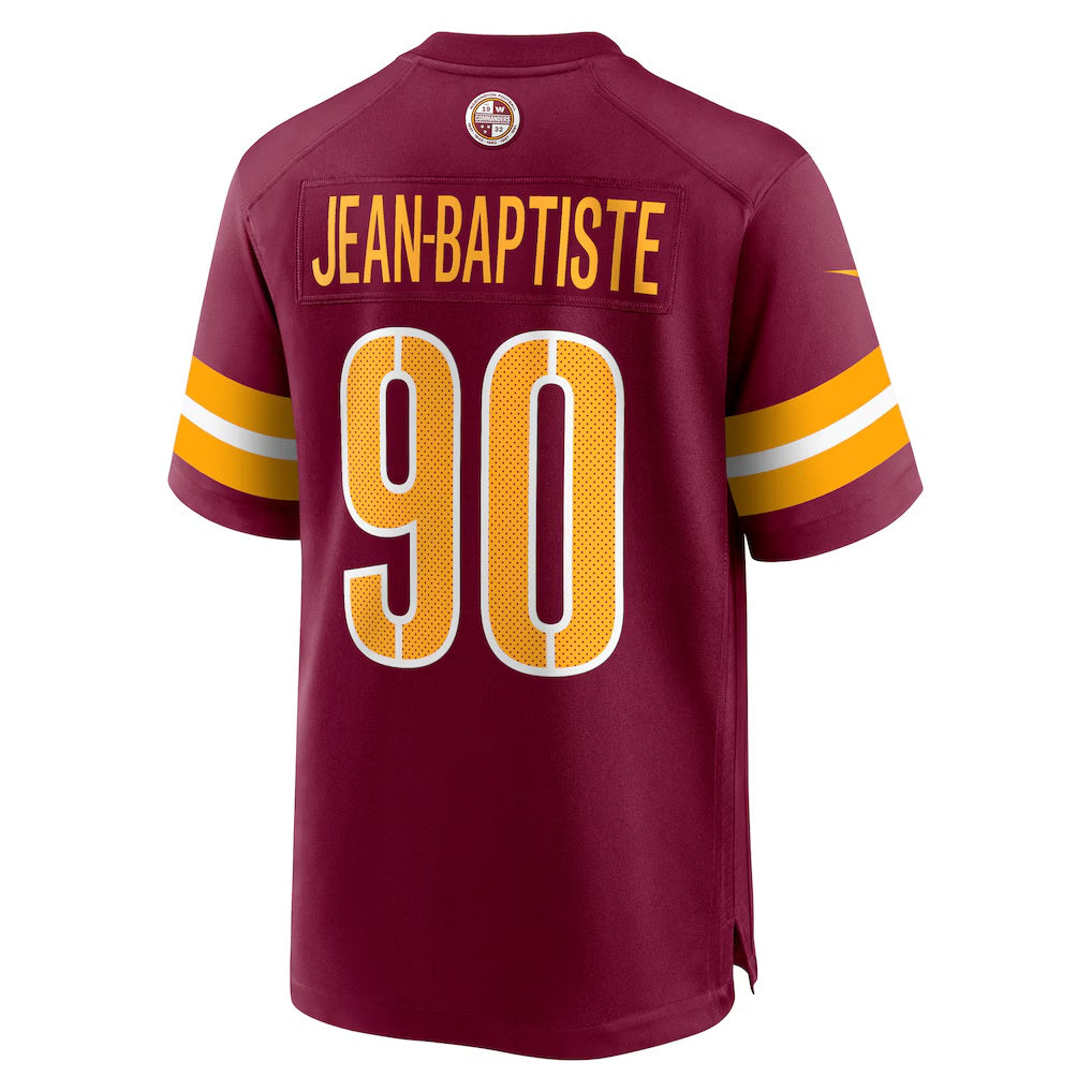 W.Commanders #90 Javontae Jean-Baptiste Burgundy MIKSHPS Game Jersey