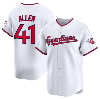 Cleveland Guardians #41 Carlos Santana White MIKSHPS Home Limited Stitched Jersey