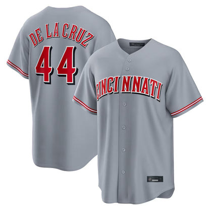 Cincinnati Reds #44 Elly De La Cruz Player Gray MIKSHPS Home Game Stitched Jerseys