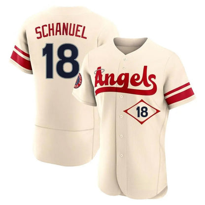 Los Angeles Angels #18 Nolan Schanuel Player Cream MIKSHPS City Connect Limited ELite Home Stitched Jerseys