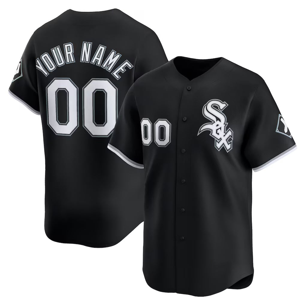 Custom Chicago White Sox Black MIKSHPS Alternate Limited Jersey