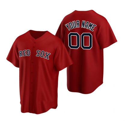 Custom Boston Red Sox Red MIKSHPS Stitched Cool Base Jersey