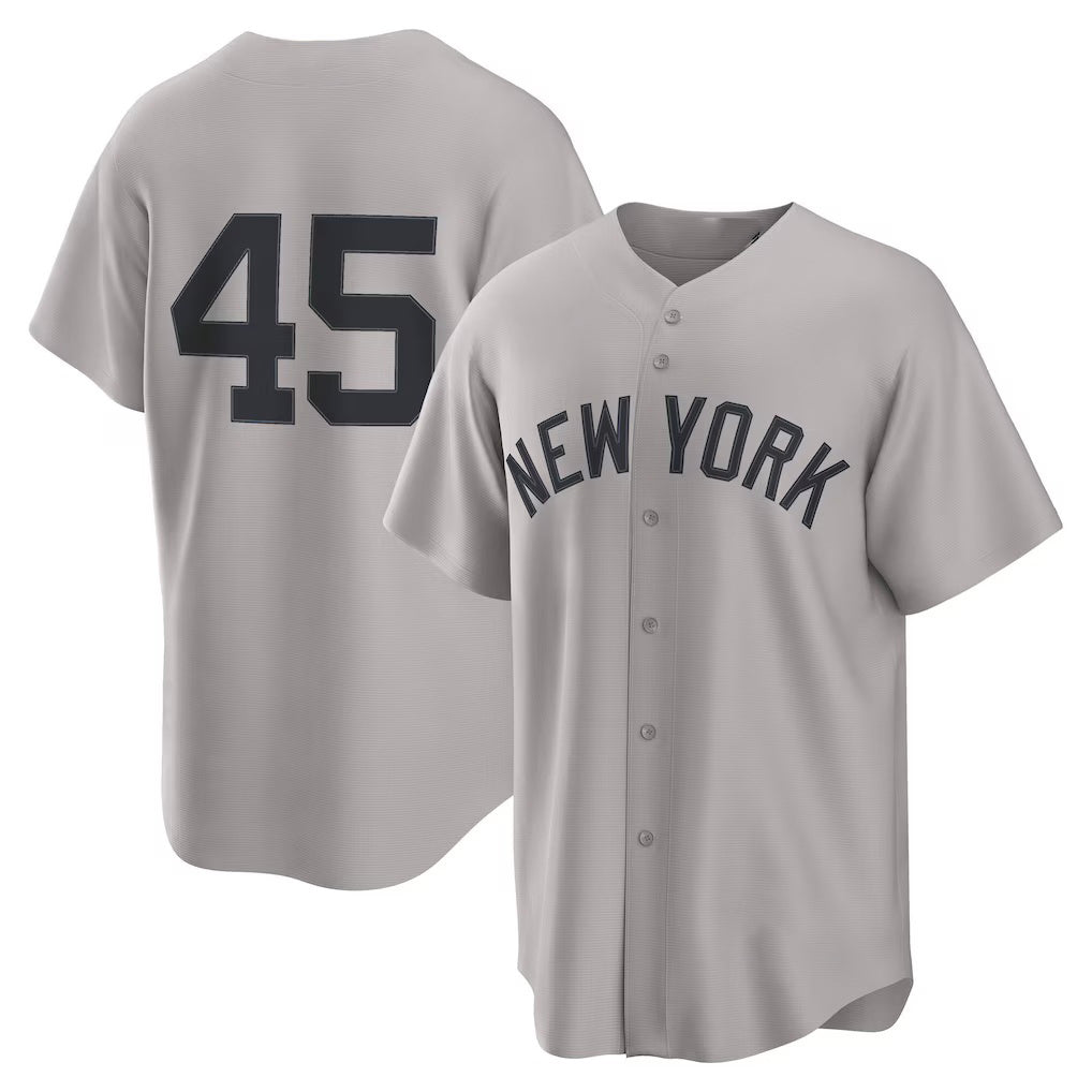 New York Yankees #45 Gerrit Cole Gray MIKSHPS Road Replica Jersey