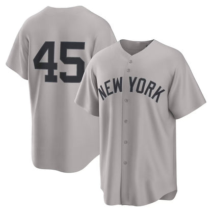 New York Yankees #45 Gerrit Cole Gray MIKSHPS Road Replica Jersey