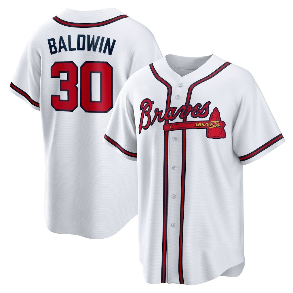 Atlanta Braves #30 Drake Baldwin White MIKSHPS Home Replica Jersey