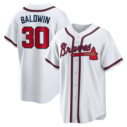 Atlanta Braves #30 Drake Baldwin White MIKSHPS Home Replica Jersey