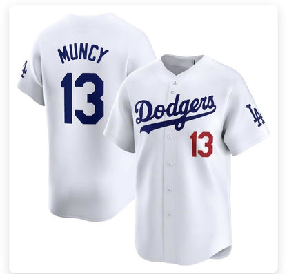 Los Angeles Dodgers #13 Max Muncy White MIKSHPS Stitched Cool Base Jersey