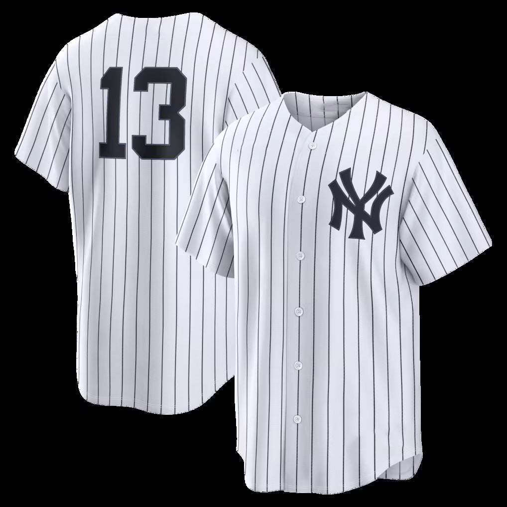 New York Yankees #13 Jazz Chisholm Jr. White MIKSHPS Home Replica Jersey