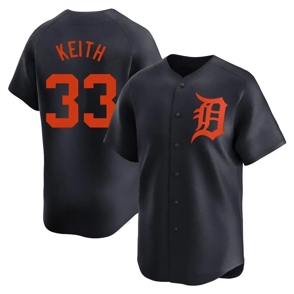 Detroit Tigers #33 Colt Keith Player Navy MIKSHPS Home Limited Stitched Jerseys