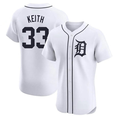 Detroit Tigers #33 Colt Keith Player White MIKSHPS Limited Elite Home Stitched Jerseys