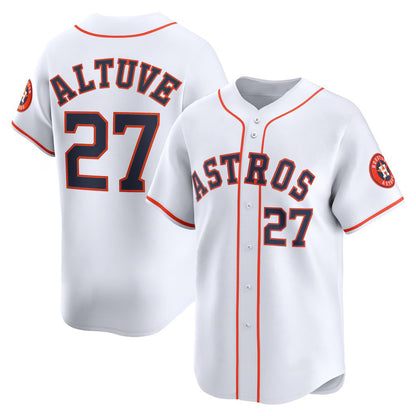 Houston Astros #27 Jose Altuve White MIKSHPS Home Limited Player Jersey