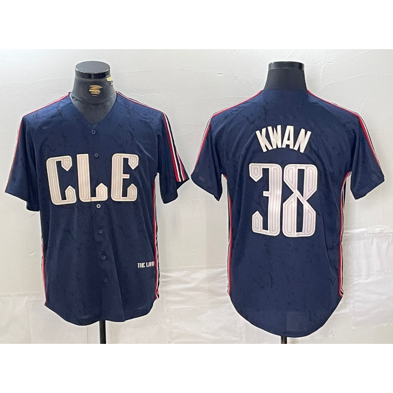 Cleveland Guardians #38 Steven Kwan Navy MIKSHPS 2024 City Connect Limited Stitched Jersey
