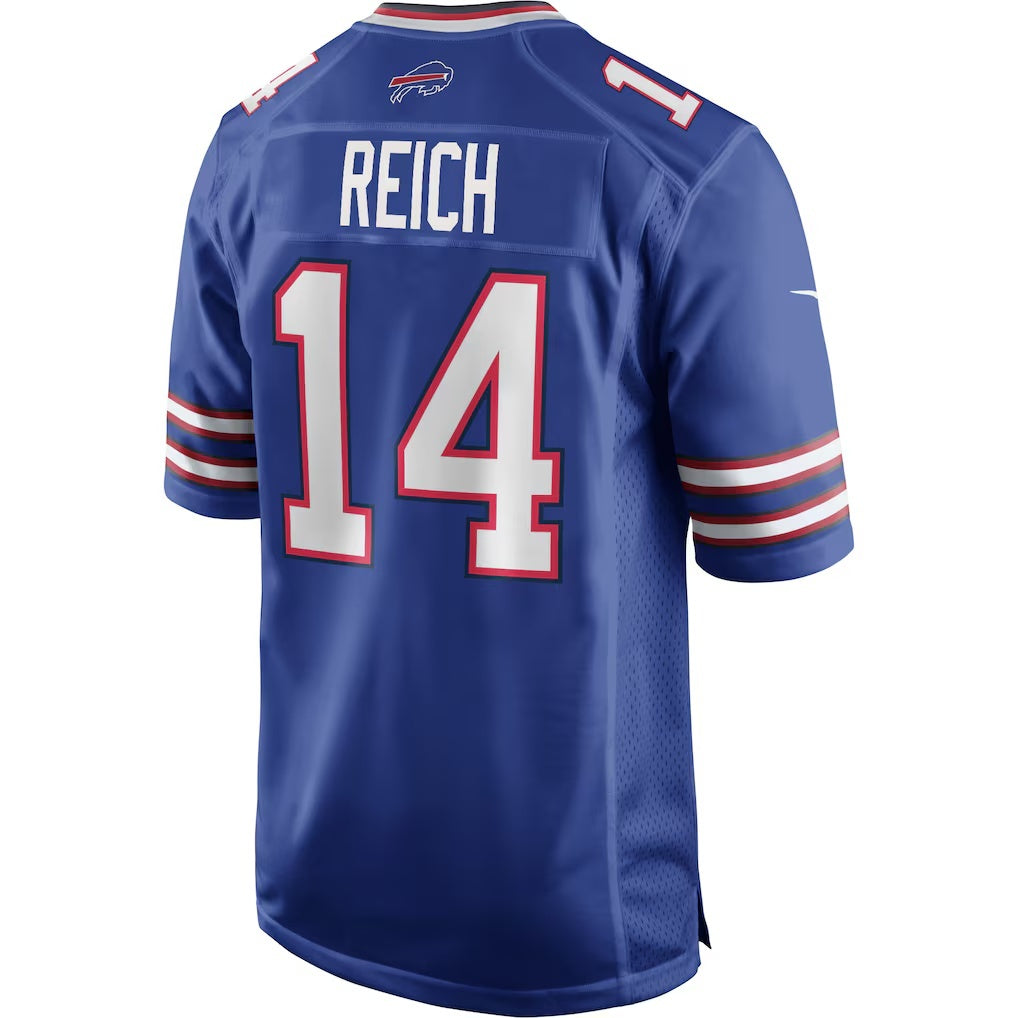 B.Bills #14 Frank Reich Royal MIKSHPS Game Retired Player Jersey