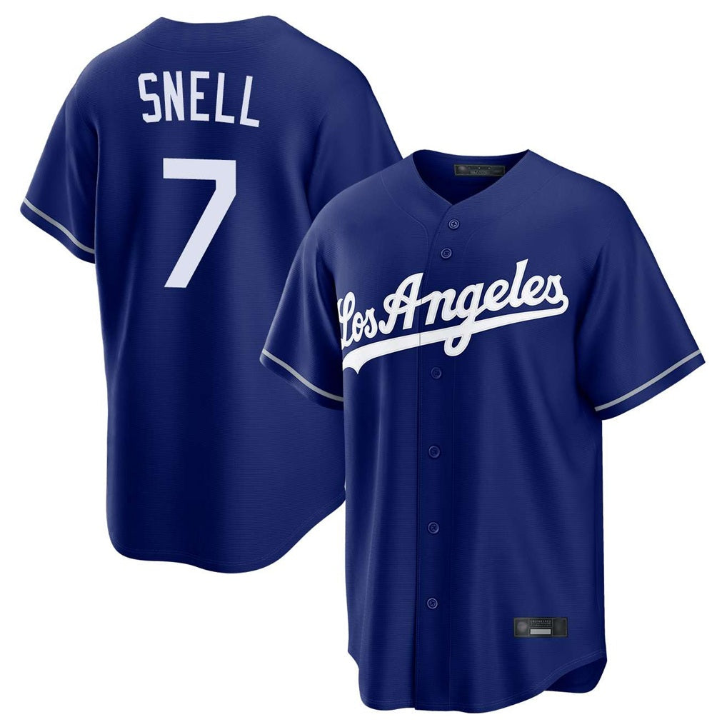 Los Angeles Dodgers #7 Blake Snell Player Royal MIKSHPS Game Stitched Jerseys