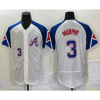 Atlanta Braves #3 Dale Murphy Number White MIKSHPS 2023 City Connect Flex Base Stitched Jersey 3