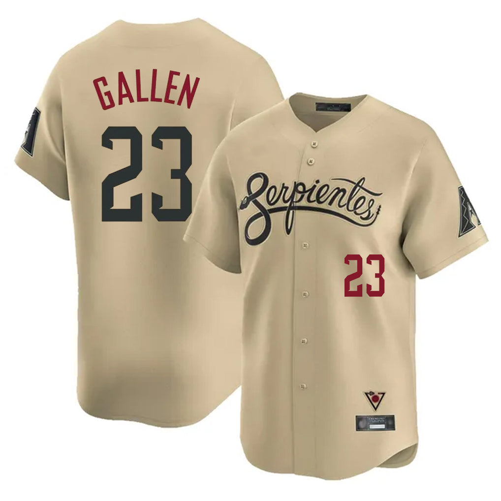 Arizona Diamondbacks #23 Zac Gallen Player Tan MIKSHPS City Connect Limited Home Game Stitched Jerseys