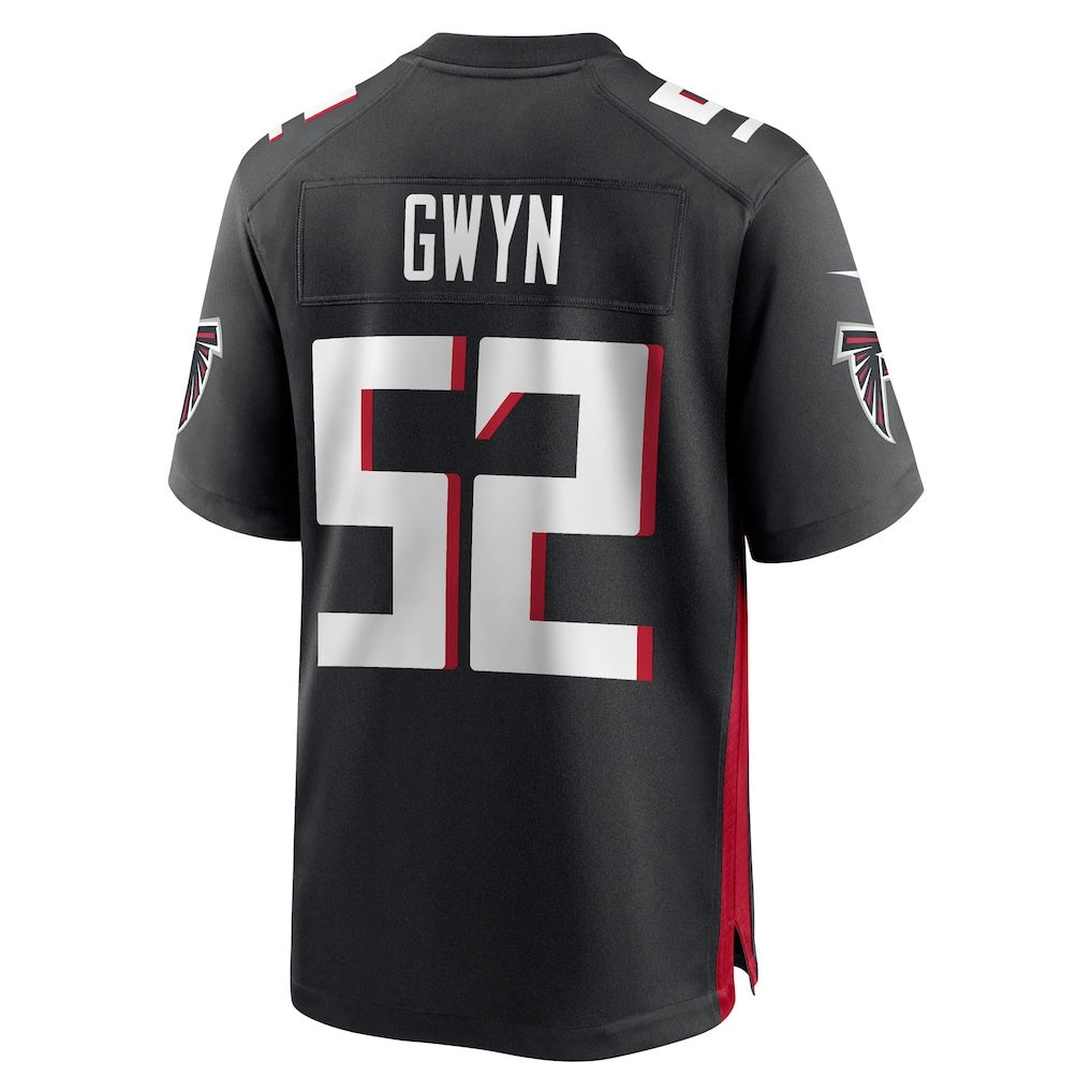 A.Falcons #52 Jovaughn Gwyn Black MIKSHPS Team Game Jersey
