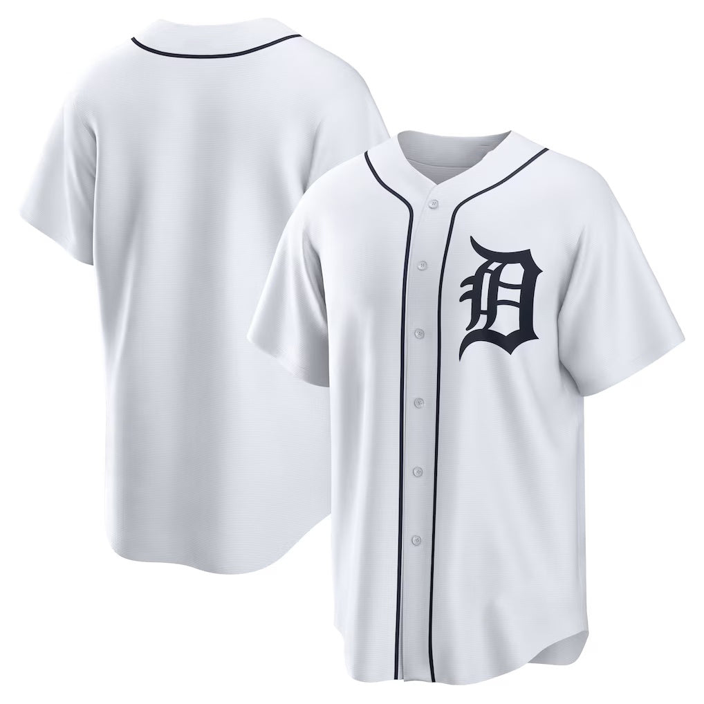 Detroit Tigers White MIKSHPS Home Replica Team Jersey