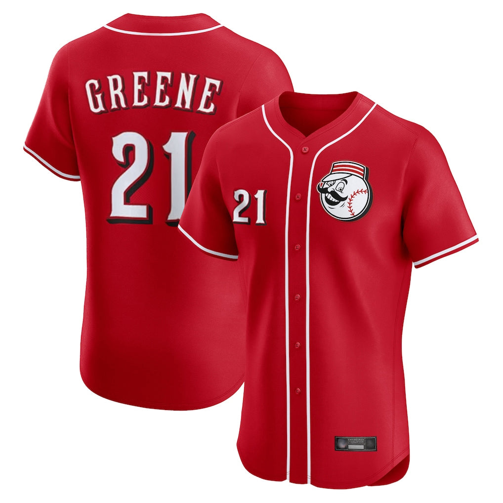 Cincinnati Reds #21 Hunter Greene Player Red MIKSHPS Limited Elite Home Game Stitched Jerseys