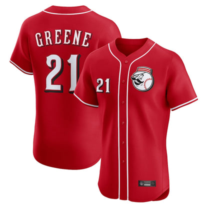 Cincinnati Reds #21 Hunter Greene Player Red MIKSHPS Limited Elite Home Game Stitched Jerseys