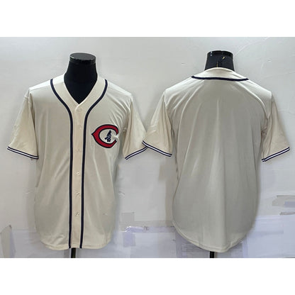 Chicago Cubs Blank Cream MIKSHPS Turn Back the Clock Stitched Cooperstown Collection Jersey