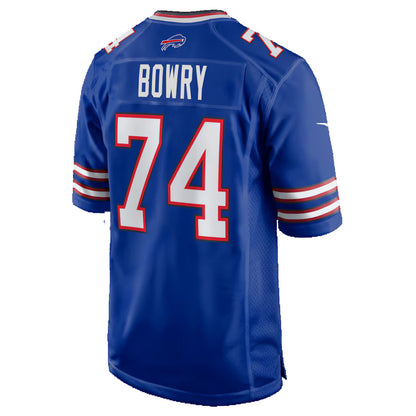 B.Bills #74 Jude Bowry Royal MIKSHPS Team Game Jersey